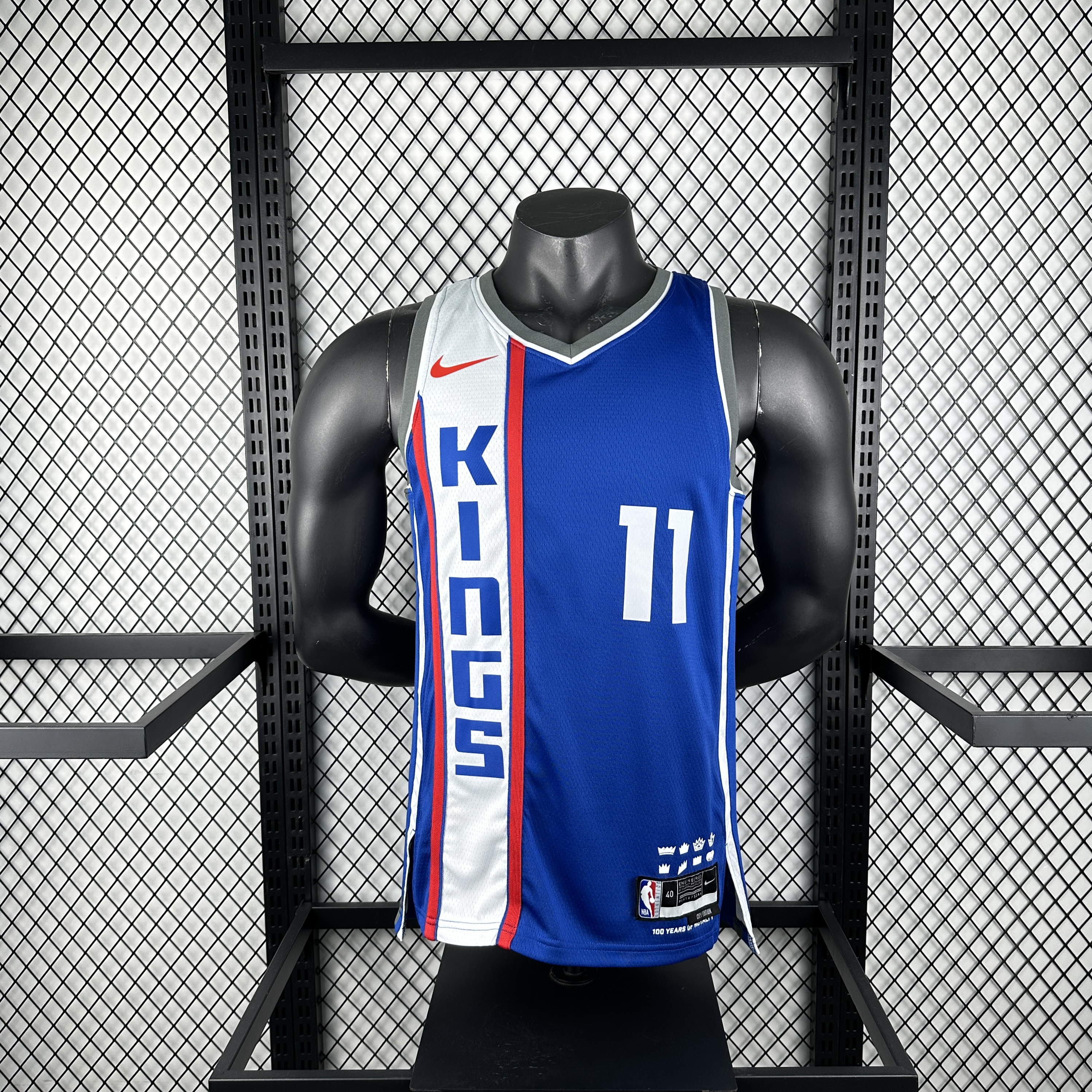 Men Sacramento Kings 11 Sabonis blue NBA 2023 24 Season Jerseys